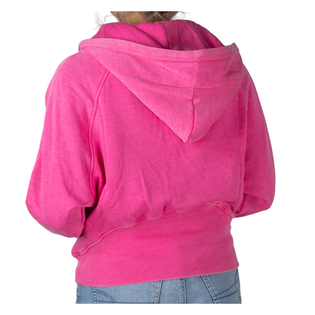 PO-7204 Half Zip Wash Hoodie Hot Pink – girliegirloriginals