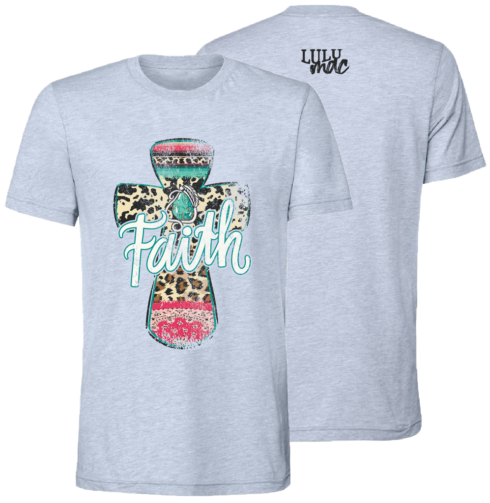 Lulu Mac-128 Faith Western Cross Heather Prism – girliegirloriginals Lulu Mac-128 Faith Western Cross Heather Prism – girliegirloriginals