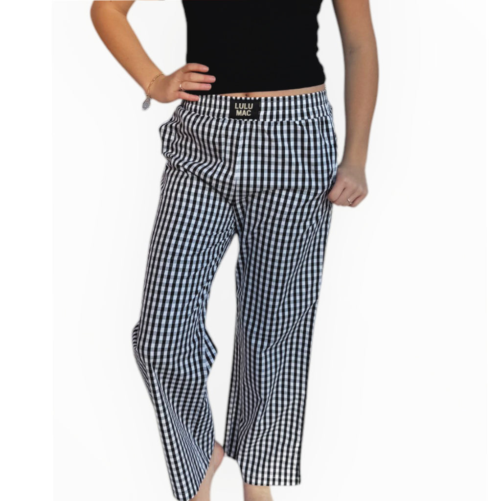 PAGH- BLACK GINGHAM PANT – girliegirloriginals