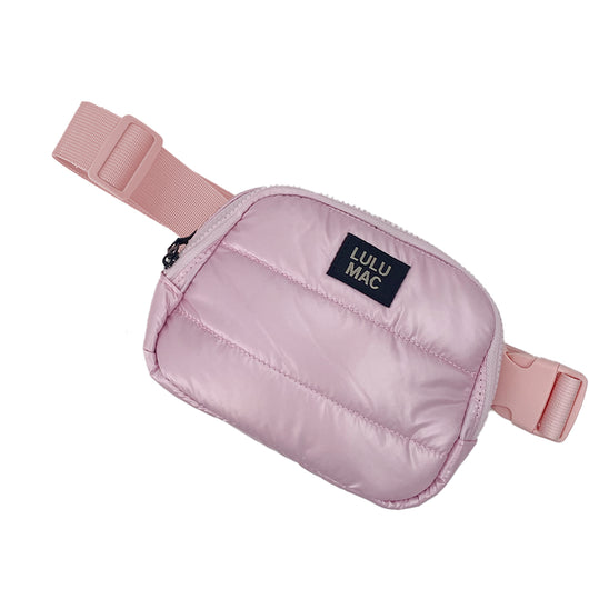 MP-7328 Puffer Metallic Belt Bag-Pale Pink
