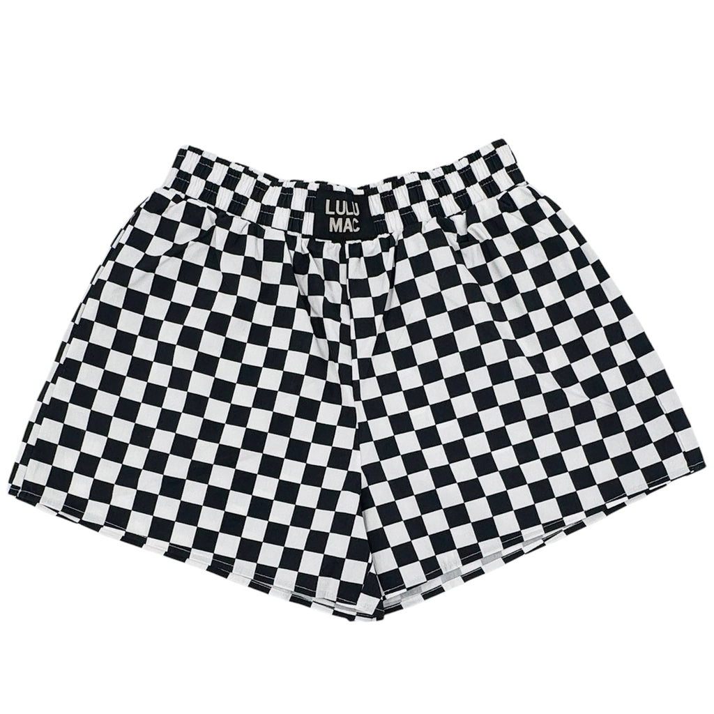 BXCK-BLACK WHITE CHECK BOXER SHORT – girliegirloriginals