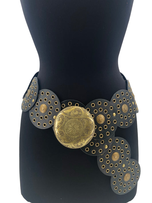 Large Circle Disc Belt-Black