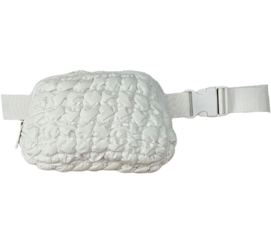 PB-1220 Puffer Belt Bag White