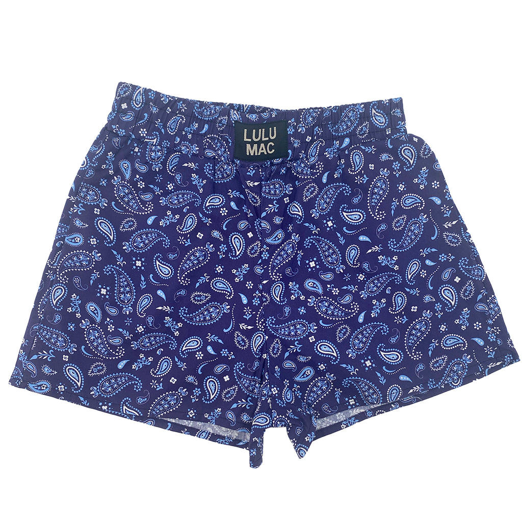 LM-KSH-1001-Blue Bandana KIDS SHORTS – girliegirloriginals