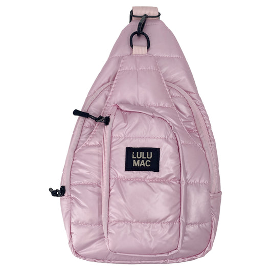 MP-5029 Puffer Metallic Sling Bag-Pale Pink
