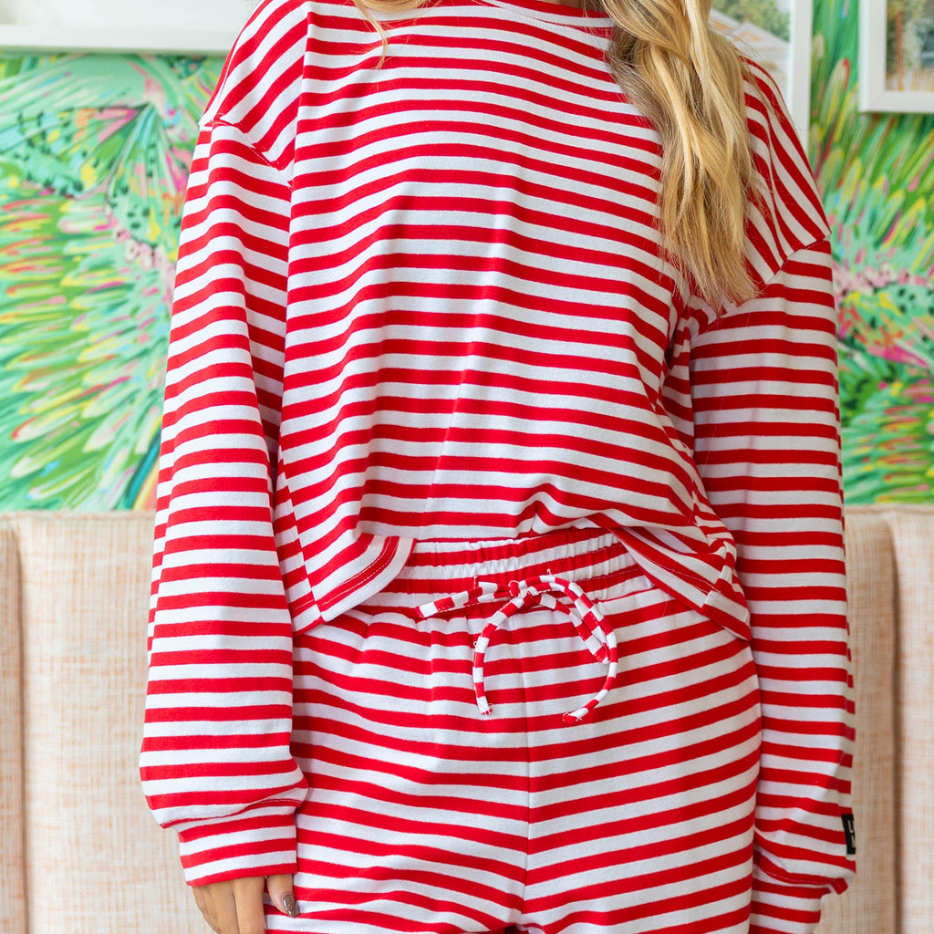 RED　ストライプ LM-STRIPE LONGSLEEVE TOP-RED – girliegirloriginals