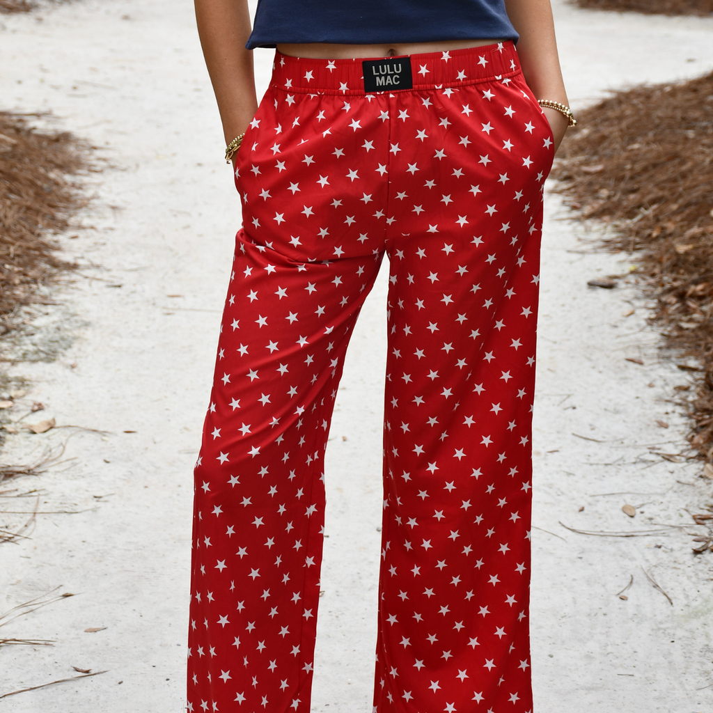 LM-PA-1002 RED STAR PANT – girliegirloriginals