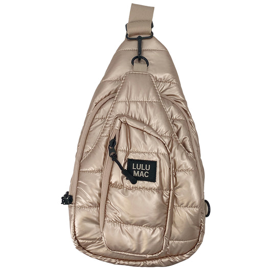 MP-5029 Puffer Metallic Sling Bag-Pewter