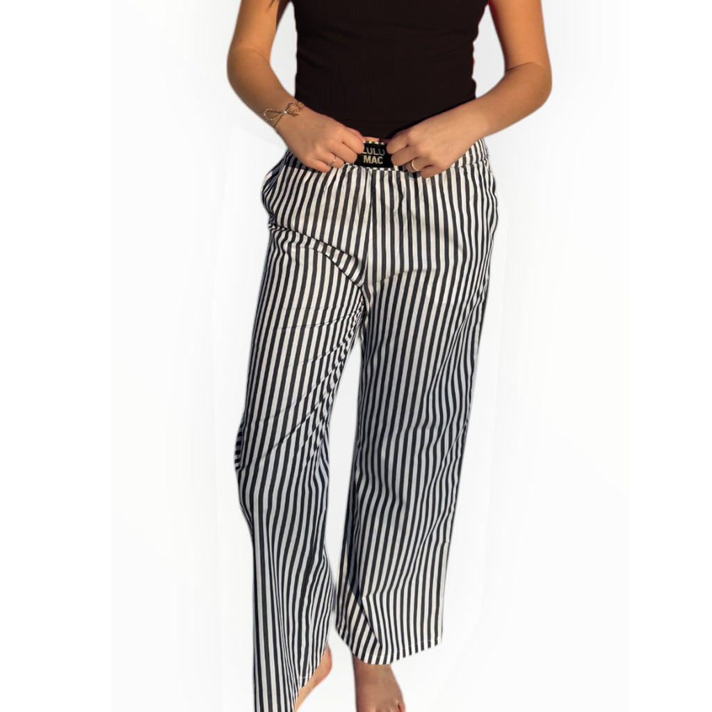 PAST-BLACK STRIPED PANT – girliegirloriginals