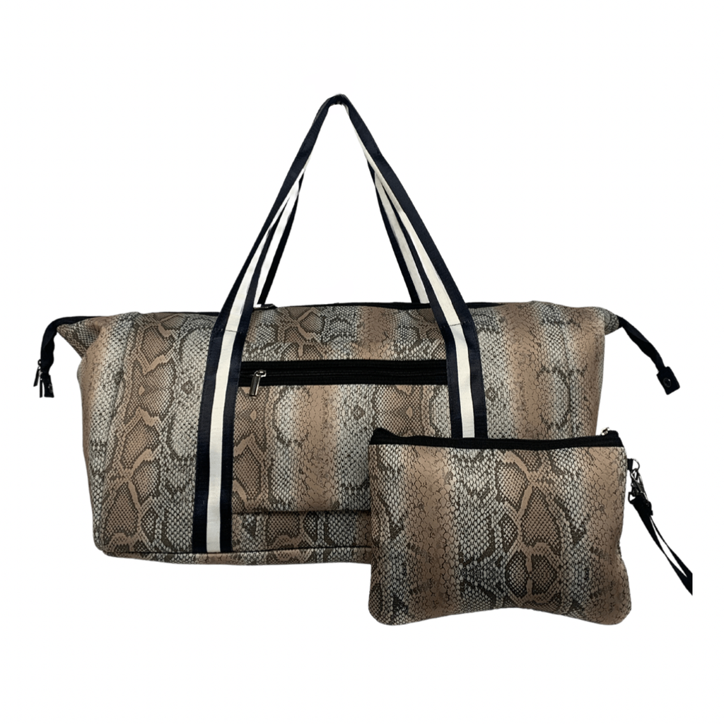 NP-6503DB Neoprene Duffle Bag Brown Snake – girliegirloriginals