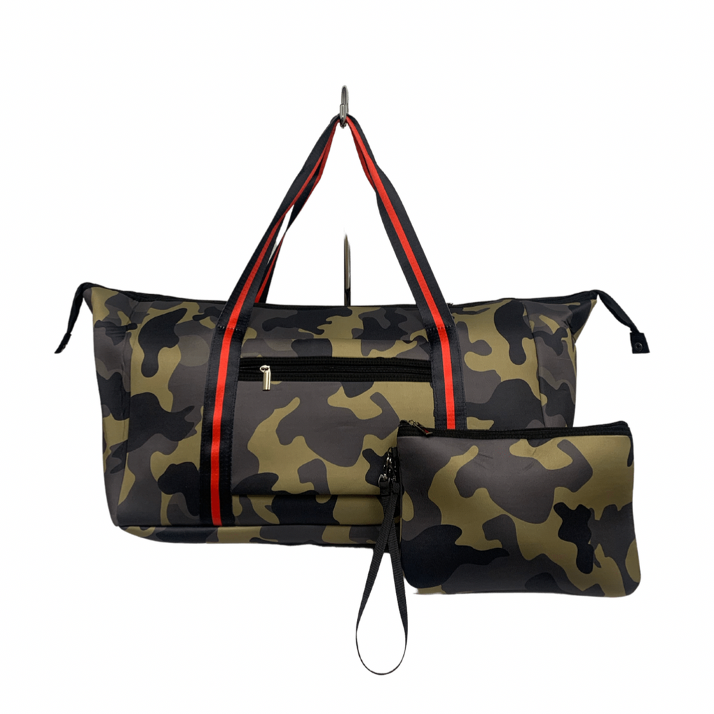 Green Camo Duffle Bag (New Weekender Design)