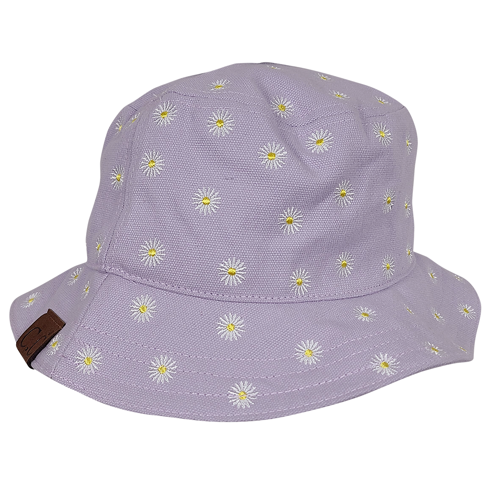 KB-005 C.C Daisy Rain Bucket Hat Lavender – girliegirloriginals