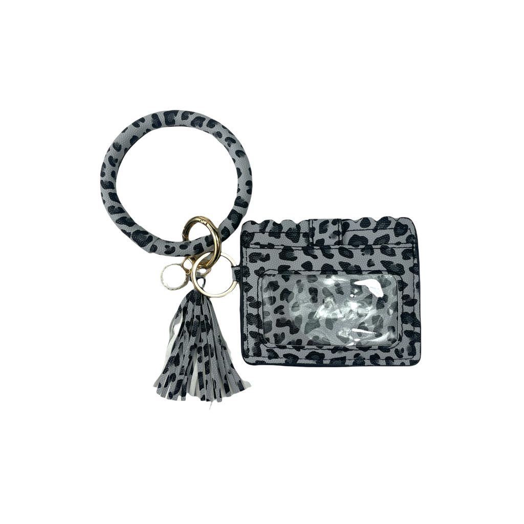 CL-7848 WRISTLET ID WALLET SMALL BLACK LEOPARD – girliegirloriginals