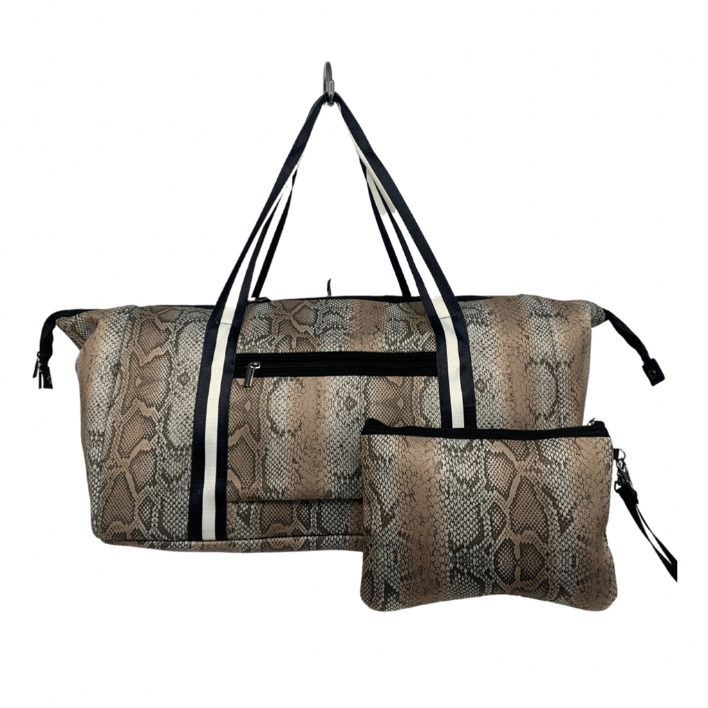 NP 6503DB Neoprene Duffle Bag Brown Snake girliegirloriginals