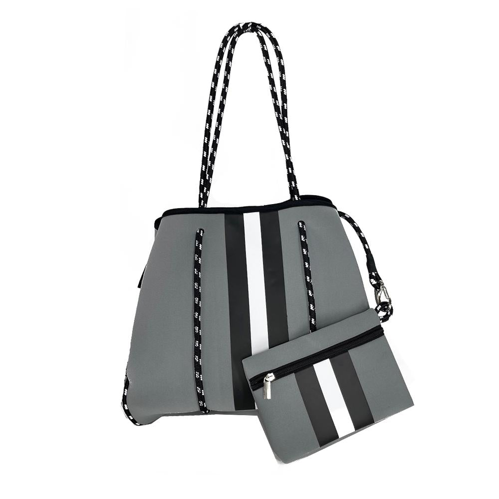 Stripe Tote/Black(Shoulder bag) | JFP079