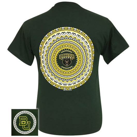 Baylor Mandala Forest Green Short Sleeve