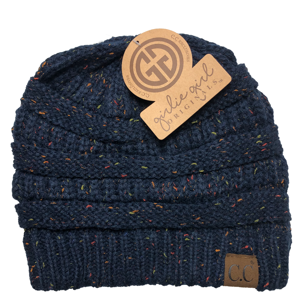 帽子 everyone basic beanie (navy) HAT-33 Speckled Beanie Navy – girliegirloriginals