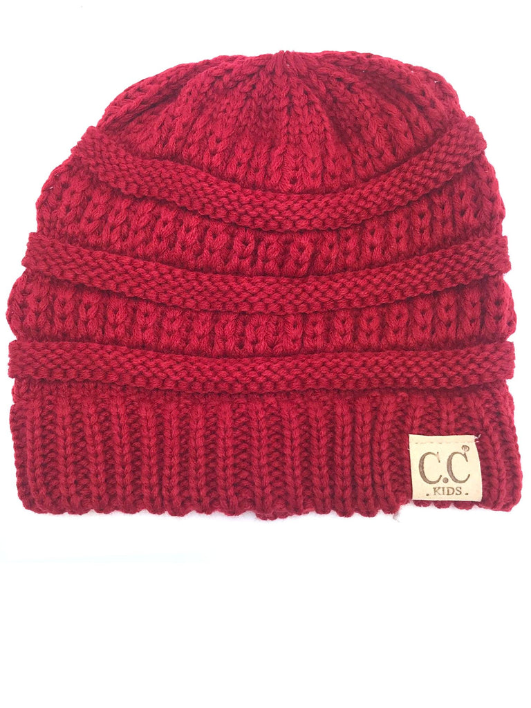 YJ-847 Red Kid Beanie – girliegirloriginals