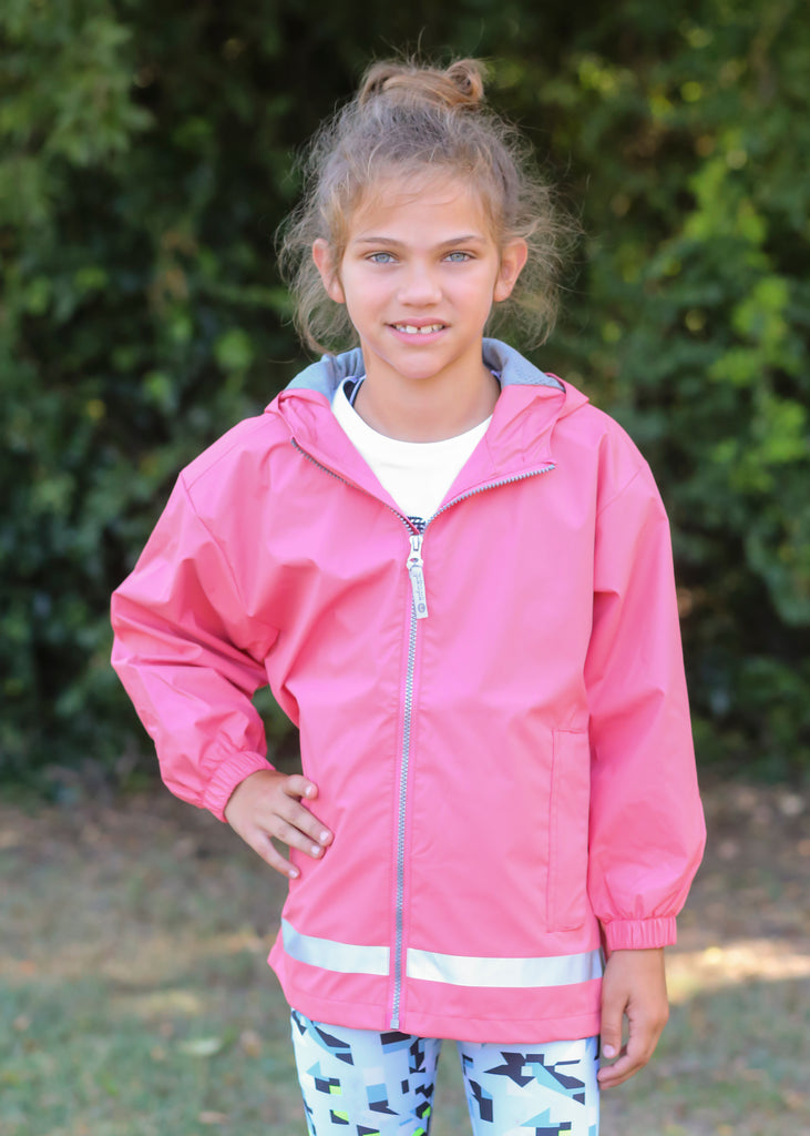 Pink girls raincoat top