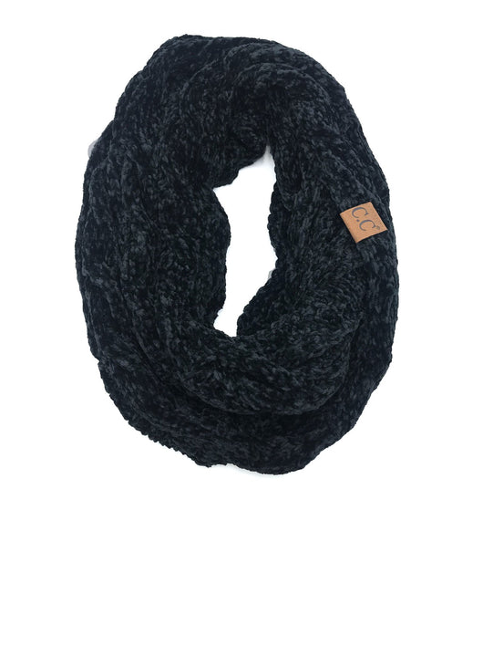 SF-30 BLACK VELOUR SCARF