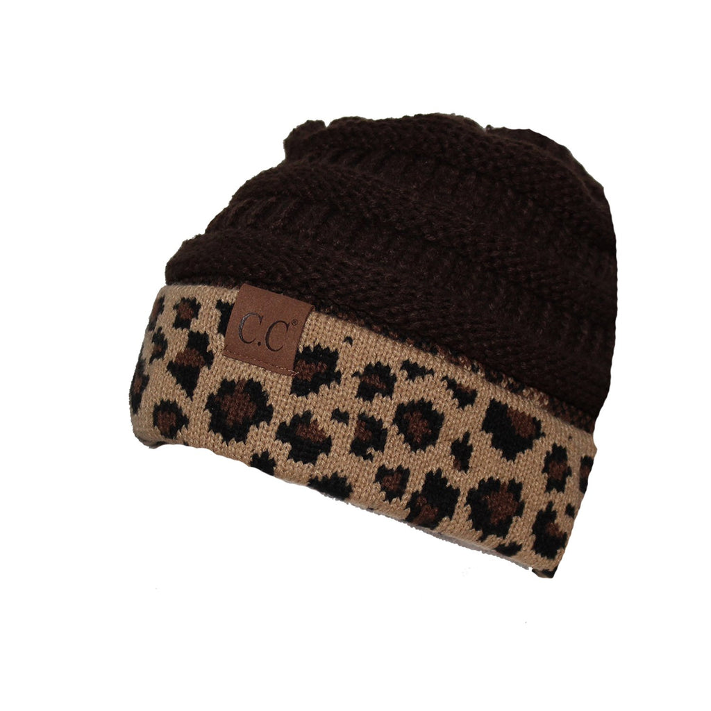 Hat-45 Brown Leopard Beanie – girliegirloriginals