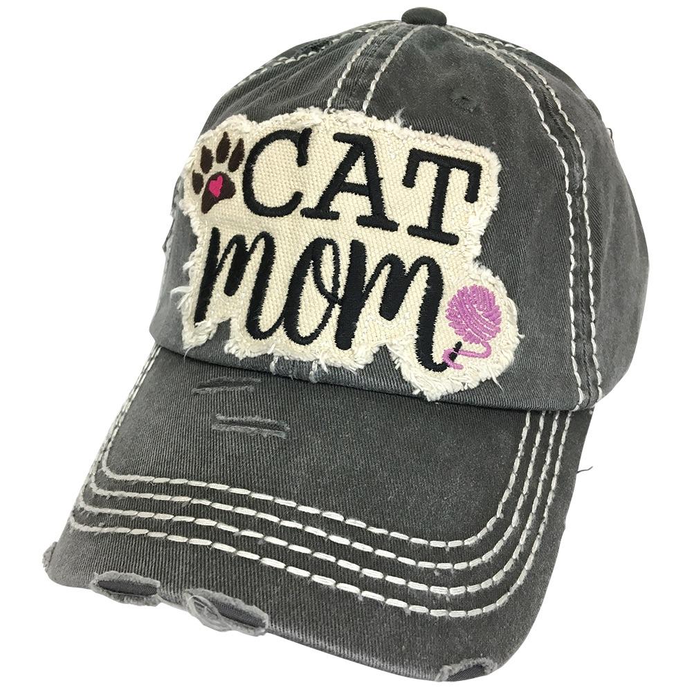 KBV-1260 Cat Mom Cap Black – girliegirloriginals