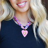 TW-1008 SCARF NECKLACE WITH CHARM
