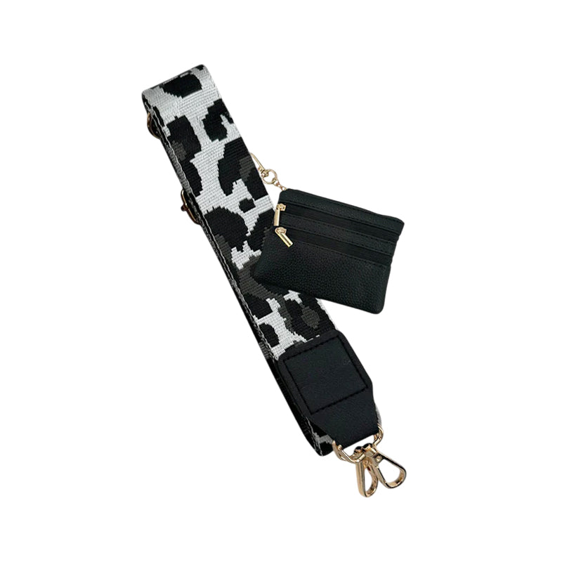 CG8844-12 Cell Phone Crossbody Leopard Black Grey