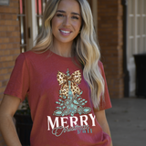 188 Christmas Tree Concho-Heather Canvas Red