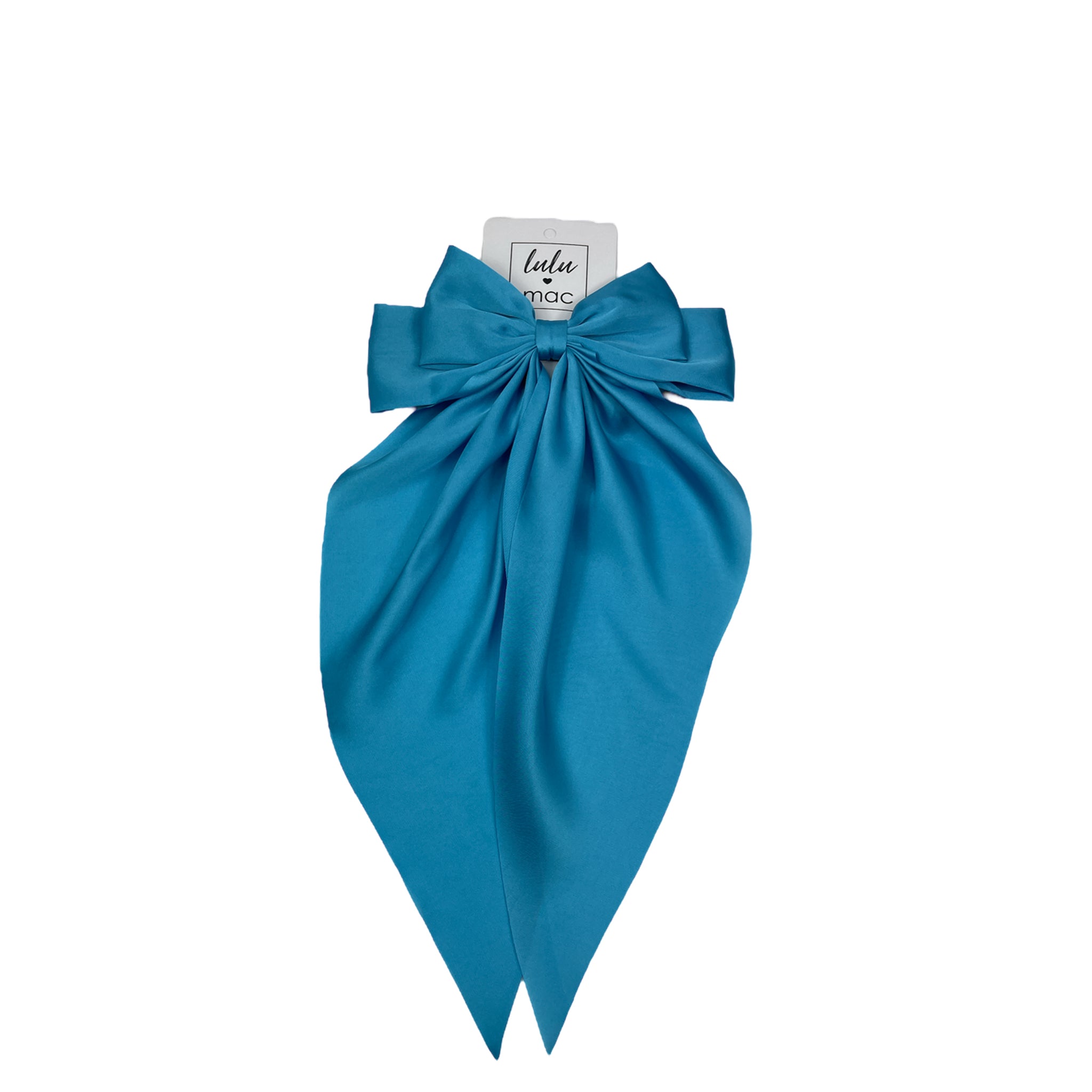 DDL-2270 Large Satin Bow Turquoise