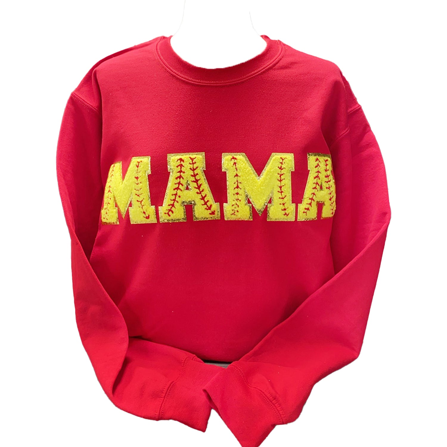 SW-6723 Mama Softball-Red Sweatshirt