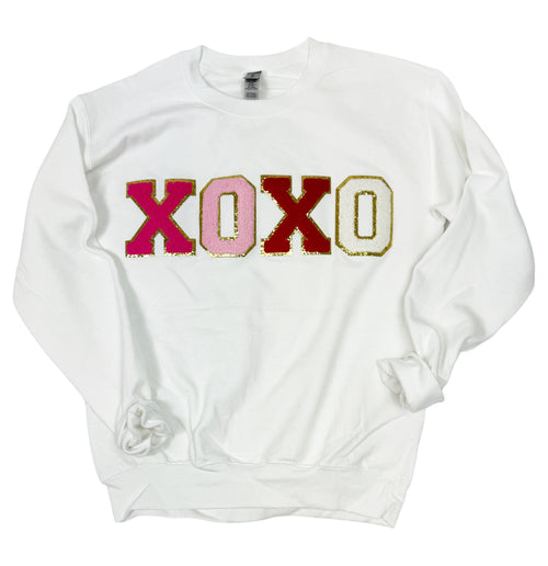 SW-6723 XOXO-White Sweatshirt – girliegirloriginals