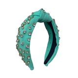 HB-9213 Clear Top Knot Headband Mint