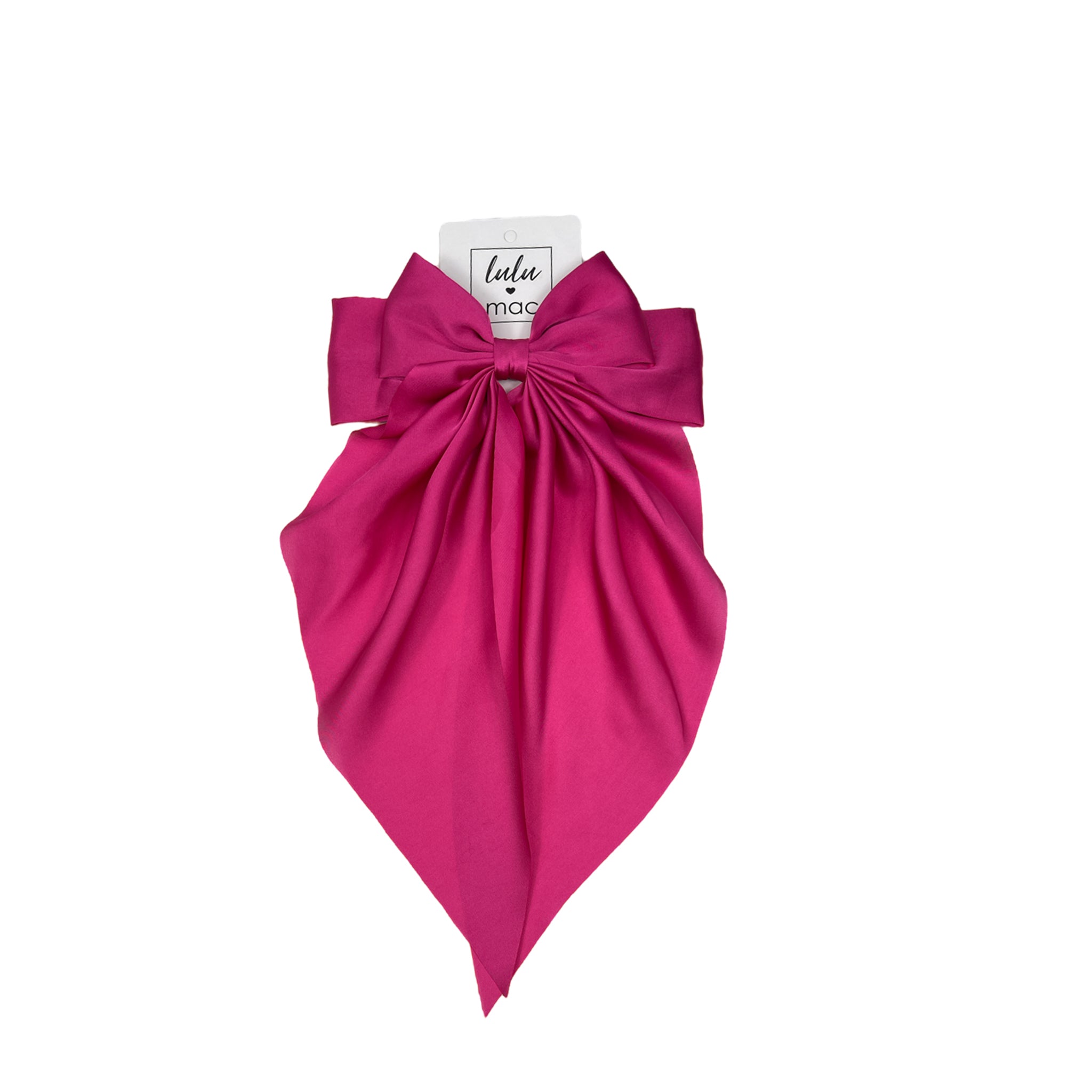 DDL-2270 Large Satin Bow Hot Pink