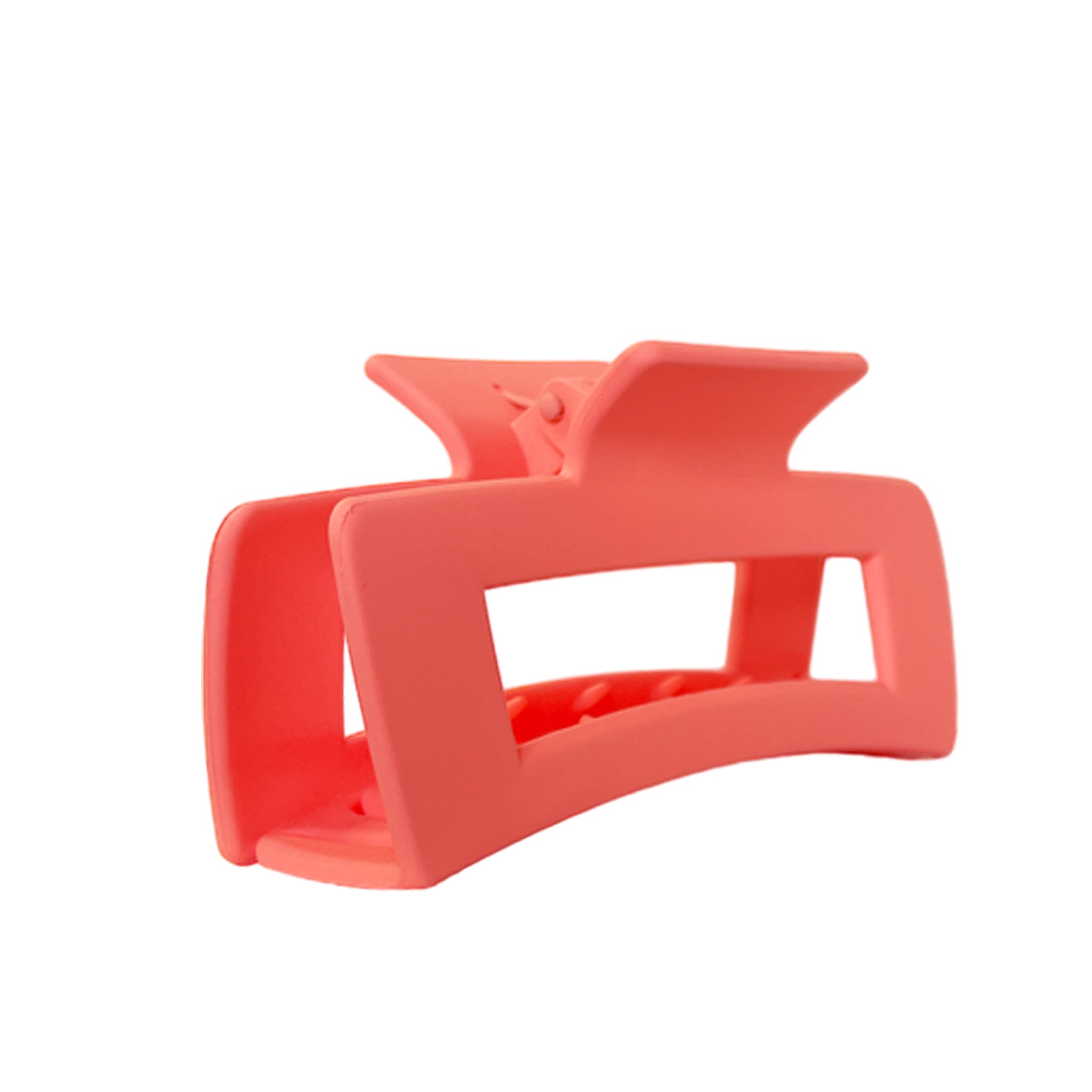 HCR-12S Large Rectangle Hair Clip-Coral
