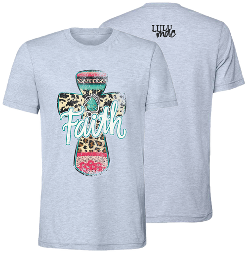 Lulu Mac-128 Faith Western Cross Heather Prism – girliegirloriginals