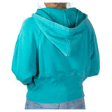 PO-7204 Half Zip Wash Hoodie Aqua Green