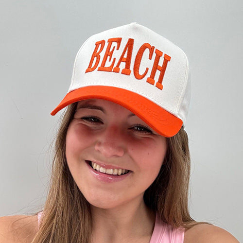 LM-3014 BEACH CAP ORANGE – girliegirloriginals