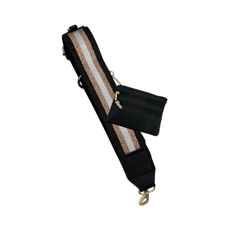 CG8844-9 Cell Phone Crossbody Metallic Black Gold