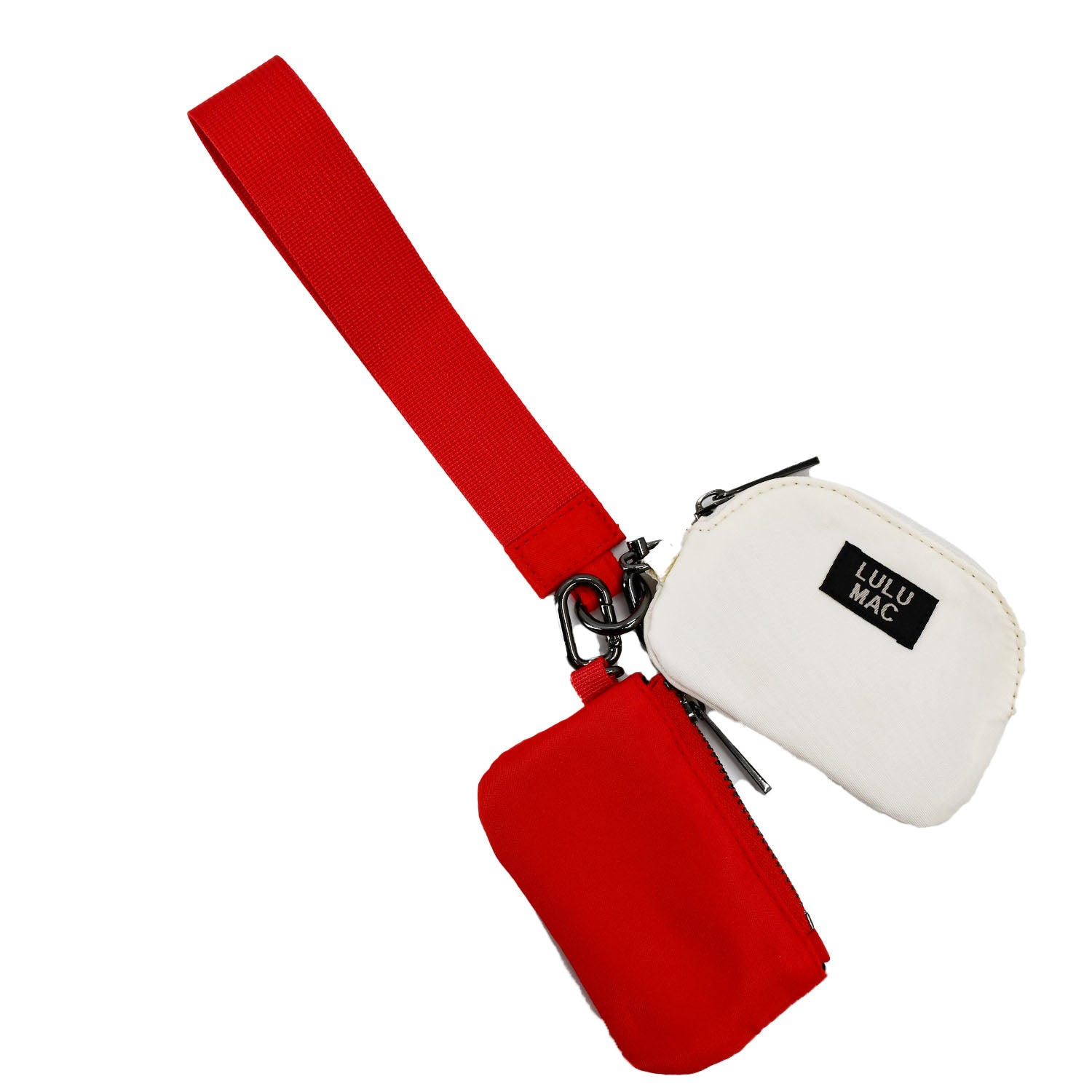DP-8162 Cardinal/Ivory Lulu Mac Double Pouch Wristlets