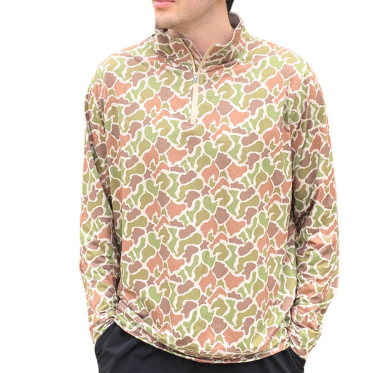 SL-SH1000 1/4 ZIP PULLOVER DARK CAMO