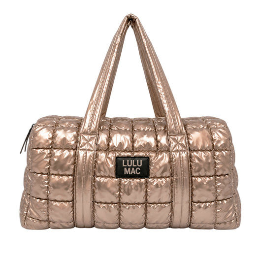 LM-MP-2812 PUFFER METALLIC DUFFLE BAG - CHAMPAGNE