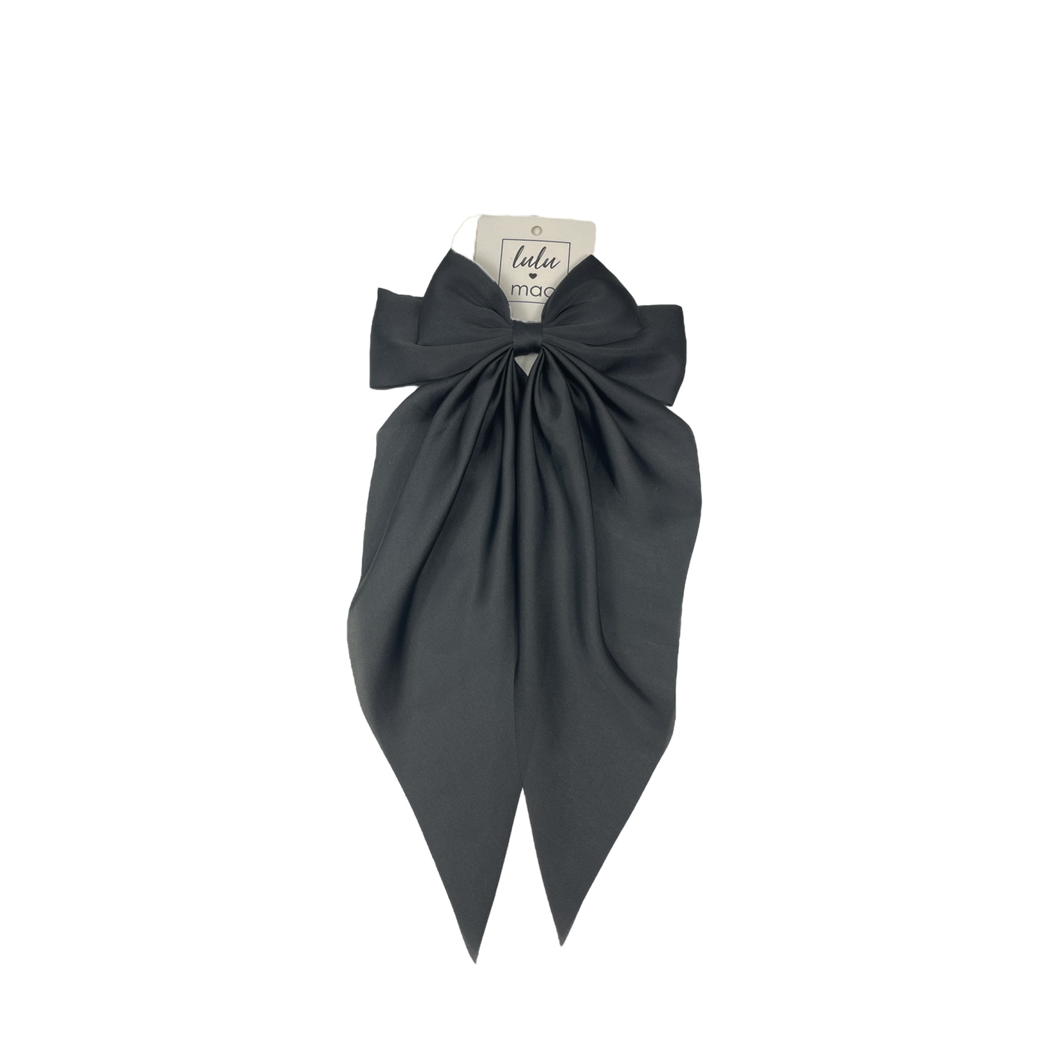 DDL-2270 Large Satin Bow Black