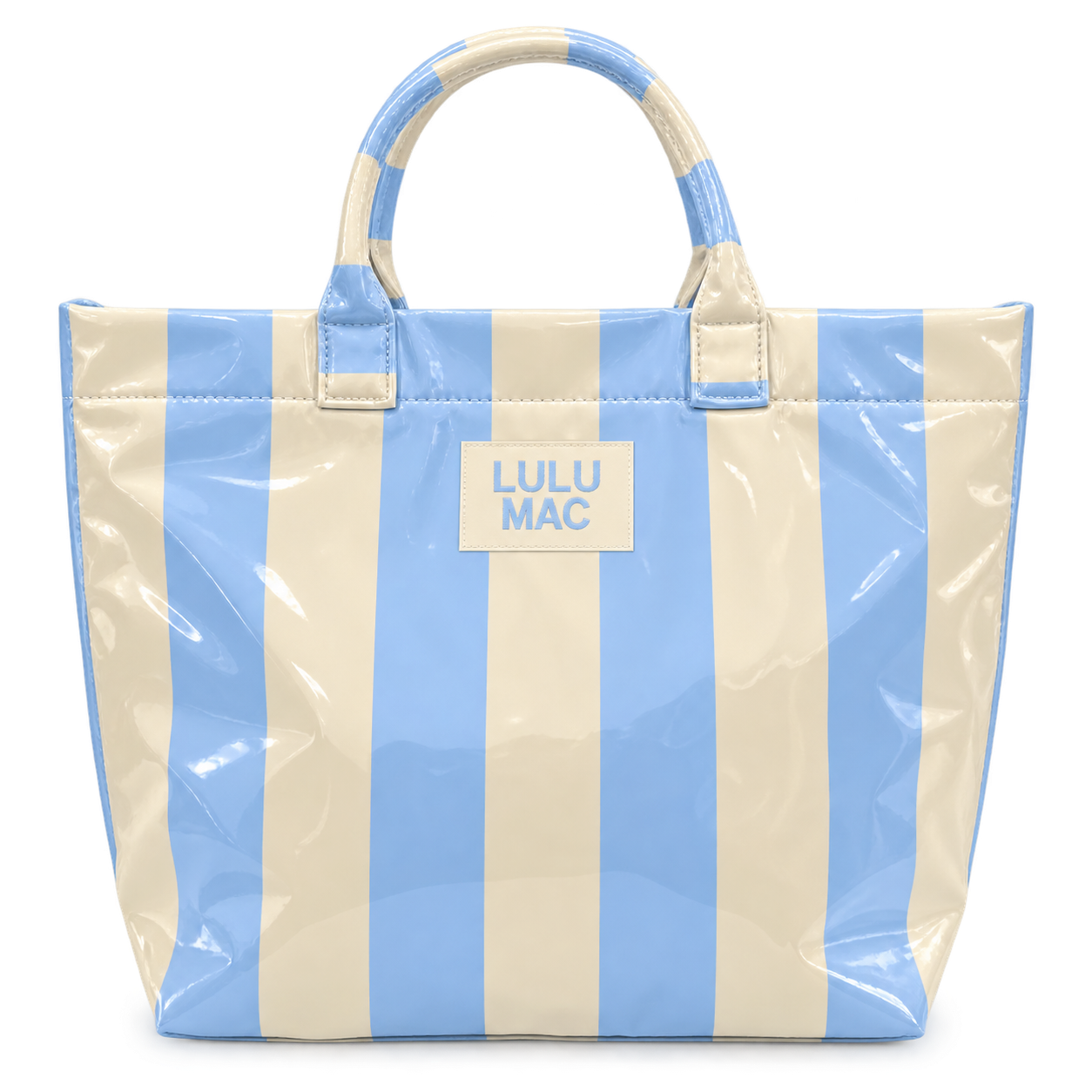 LM-BG-1003 TOTE BAG BLUE/YELLOW STRIPE