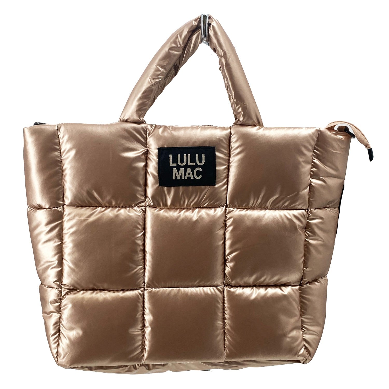MP-8273 Large Puffer Metallic Handbag-Pewter