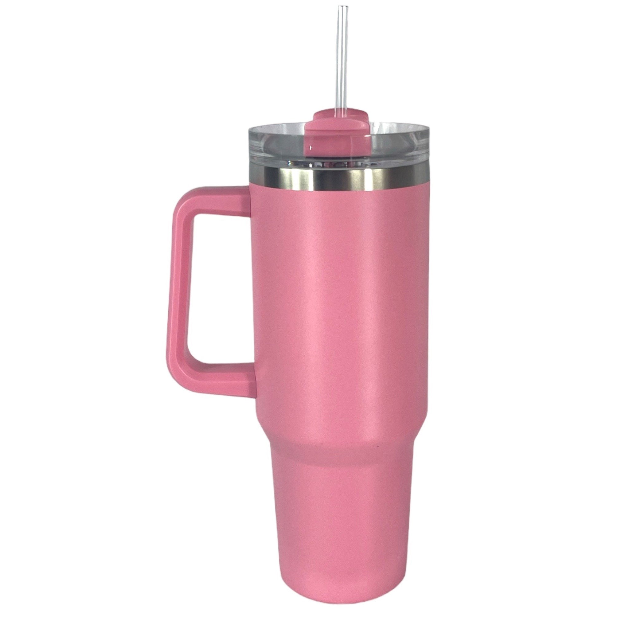 40 oz Morgan Tumbler with Handle-Hot Pink