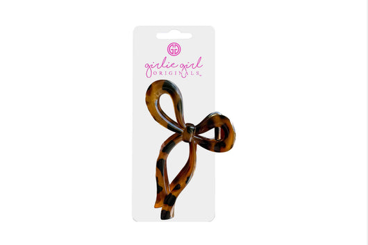 HCB-15 Bow Clips Plastic Leopard