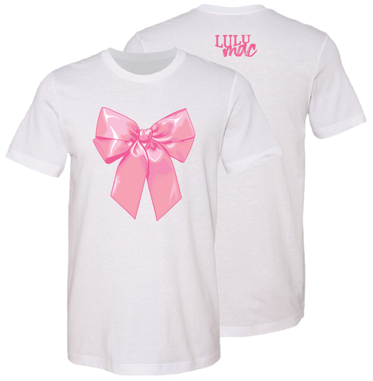 Lulu Mac 138 Big Pink Bow White