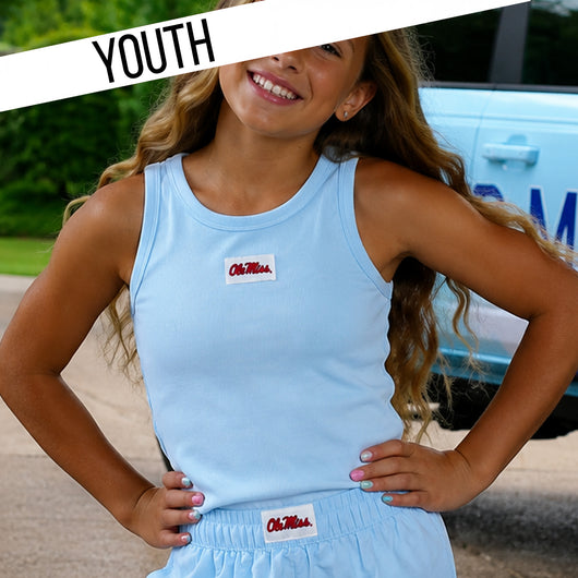 KD-OM-OG-TANK YOUTH OLE MISS TANK - LIGHT BLUE
