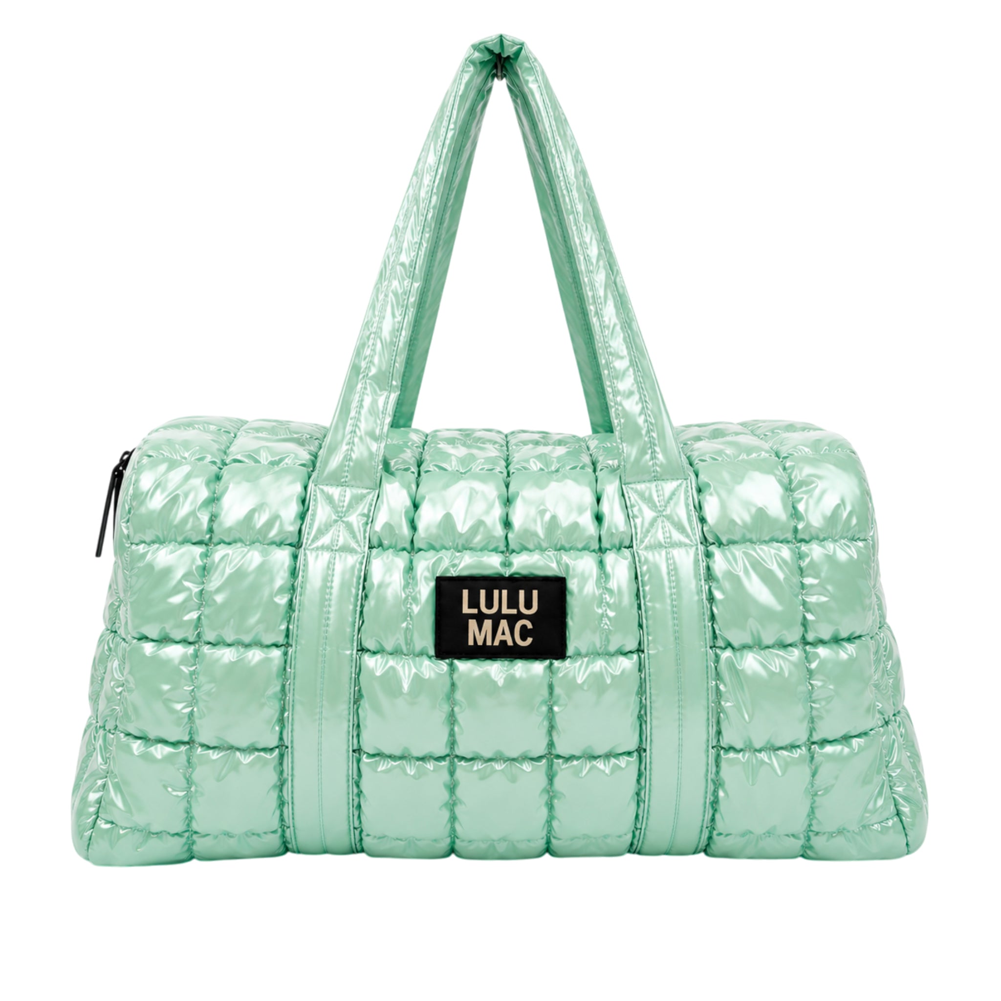 LM-MP-2812 PUFFER METALLIC DUFFLE BAG - MINT